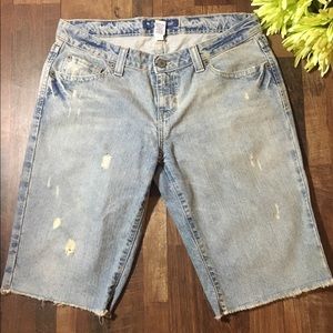 Distressed Bermuda Shorts